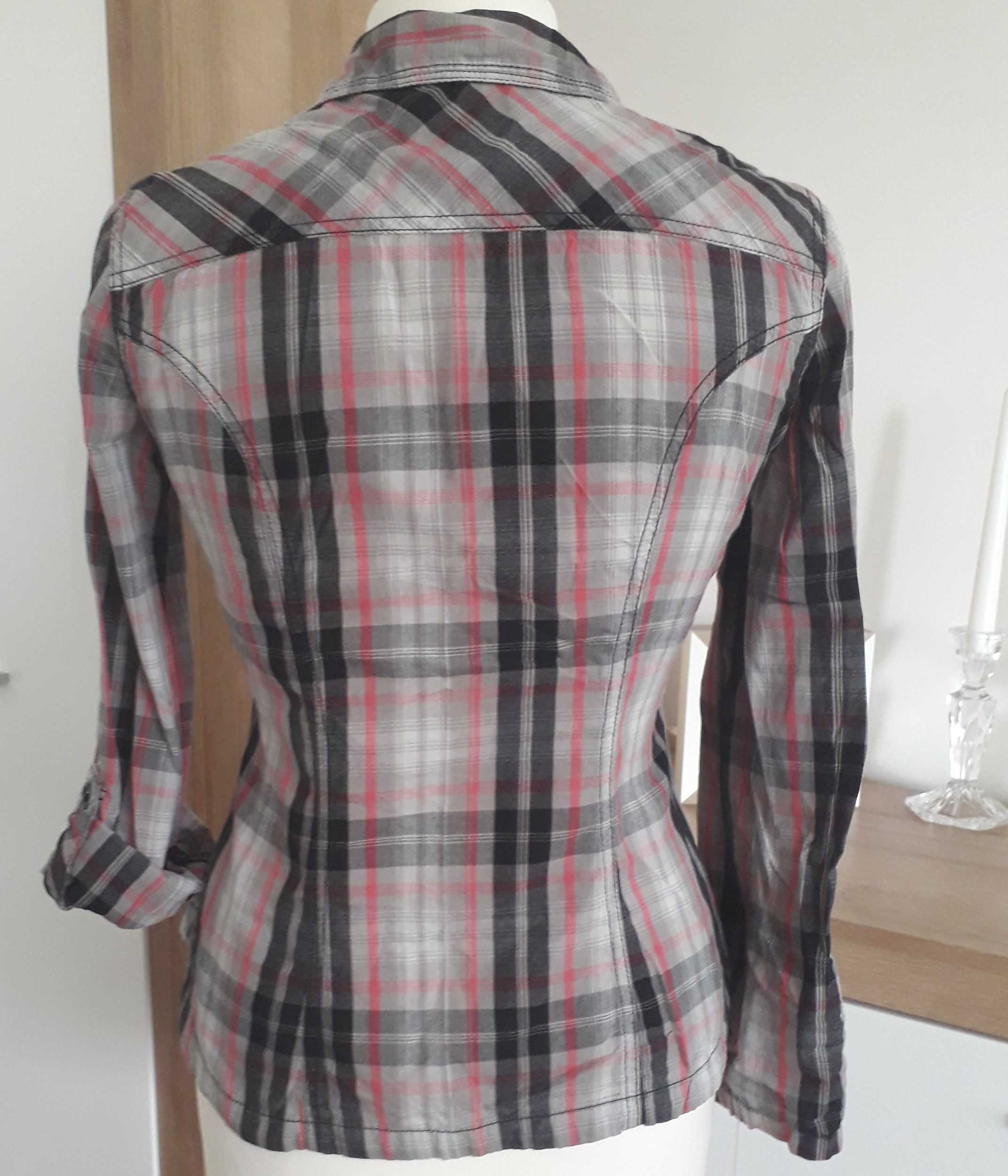 Koszula w kratę 100% bawełna, roz.S/36, H&M
