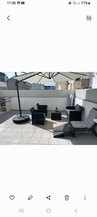 Conjunto sofas Terraço + Guarda sol