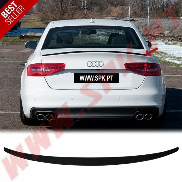 AILERON TRASEIRO AUDI A4 B8 SEDAN (BLACK GLOSS) / 07-15