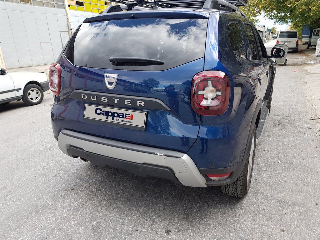 Renault Duster 2018+ Накладка на задний бампер EuroCap (ABS)