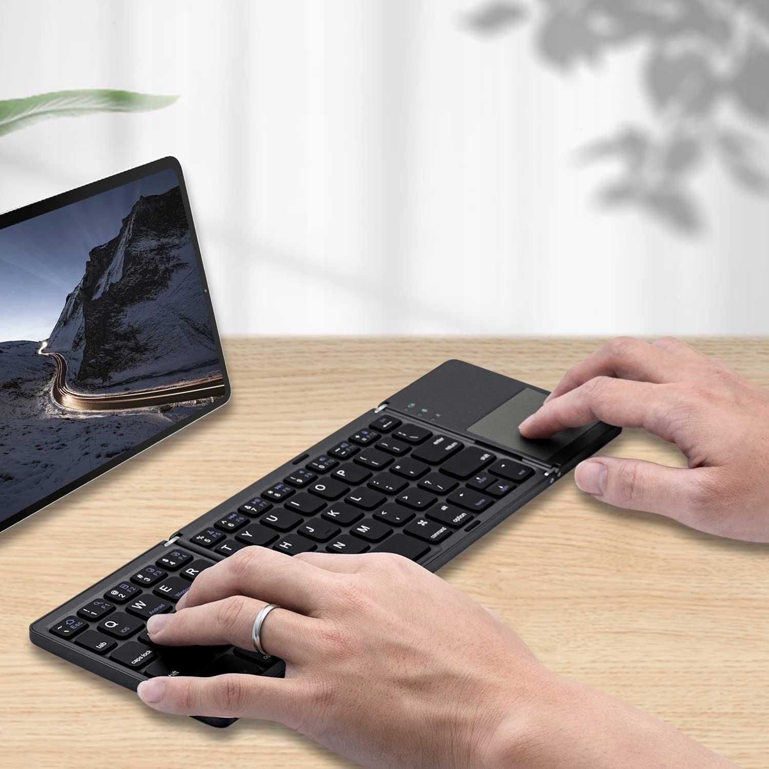 Składana Bezprzewodowa Klawiatura + Touchpad