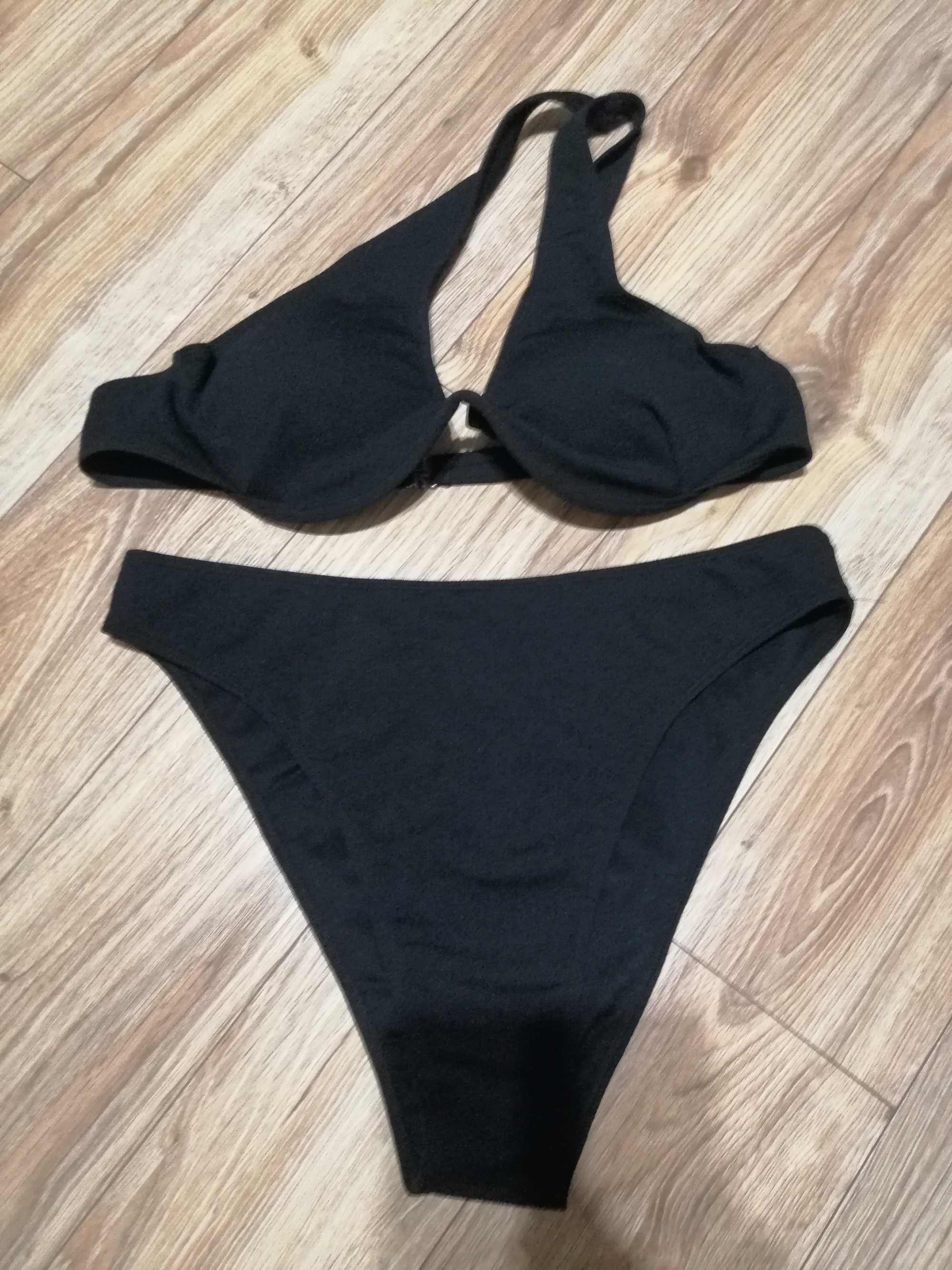 Bikini strój kąpielowy kostium plus size asymetryczny 46 3xl fiszbina