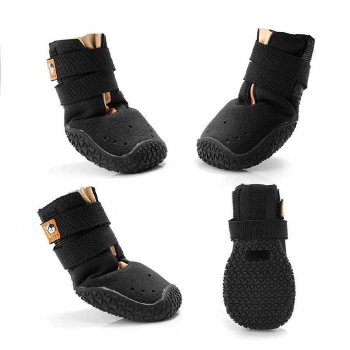 Шкіряне взуття для собак HCPET (4 шт.), чорне, розміри від 1 до 8