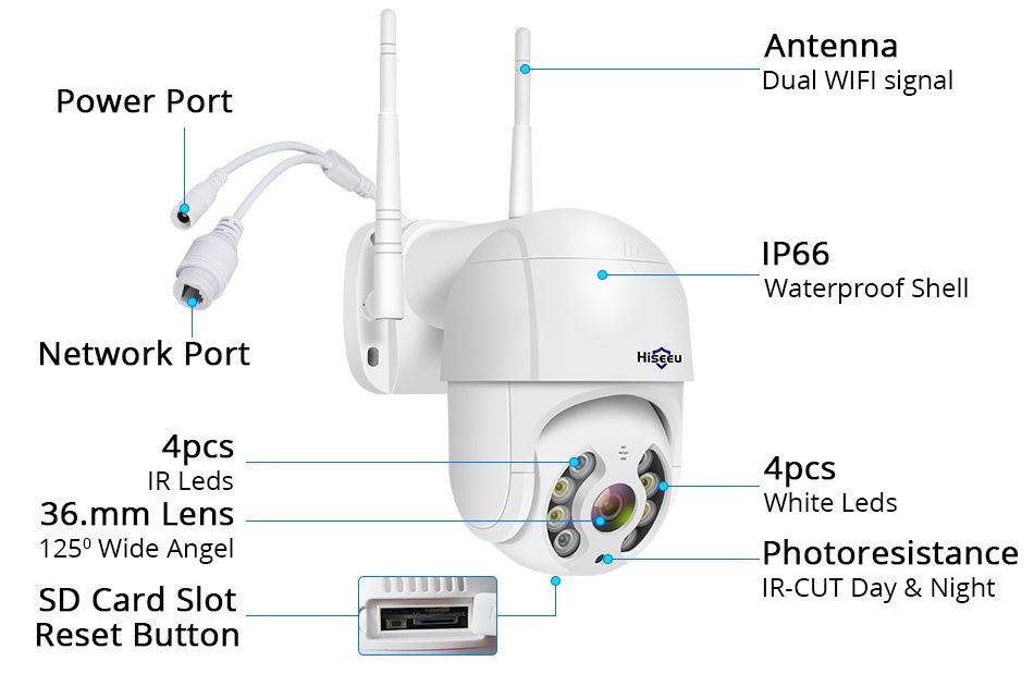 Câmera IP para exterior