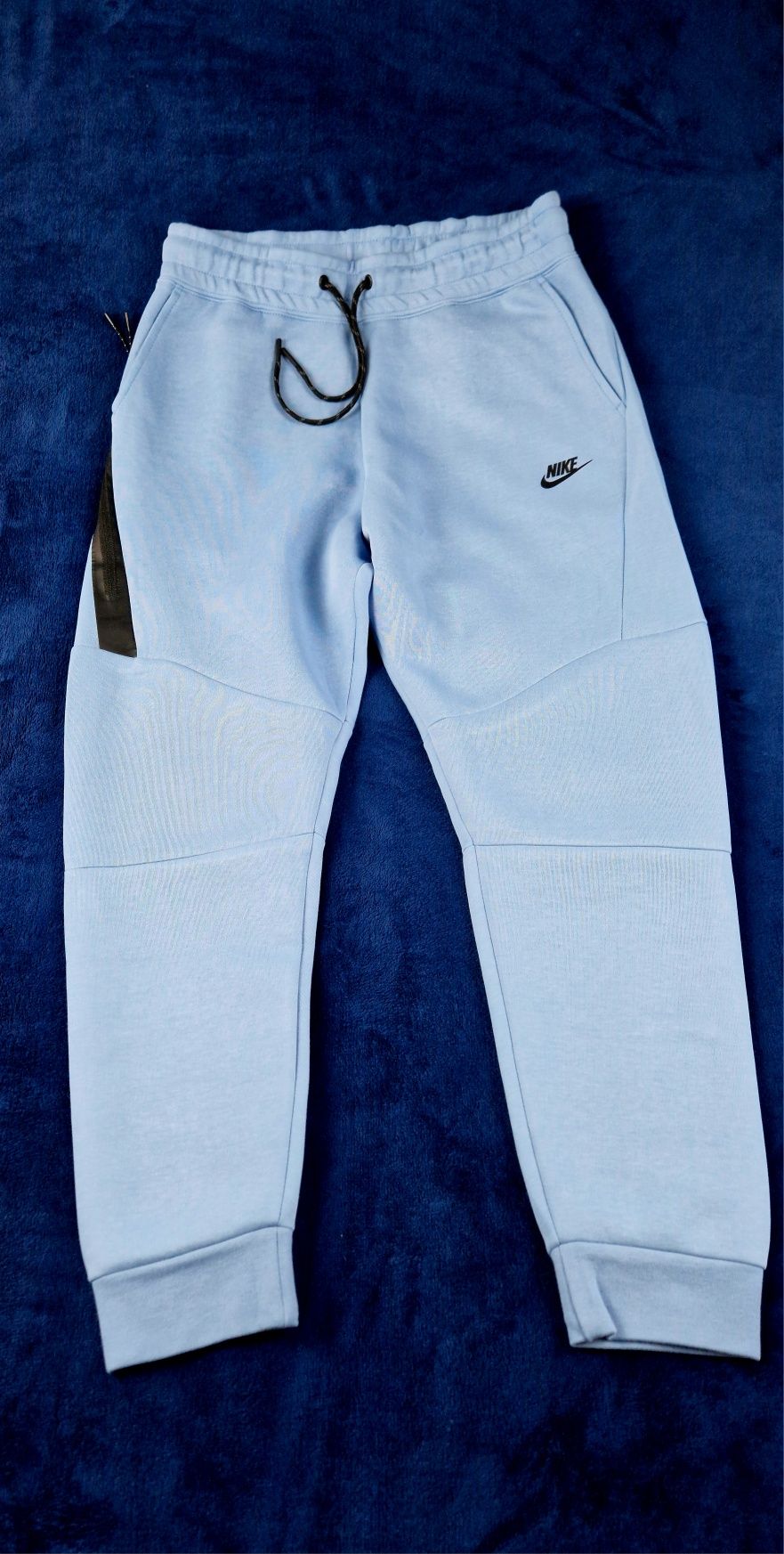 Nike Tech Fleece Spodnie Dresy Niebieskie L