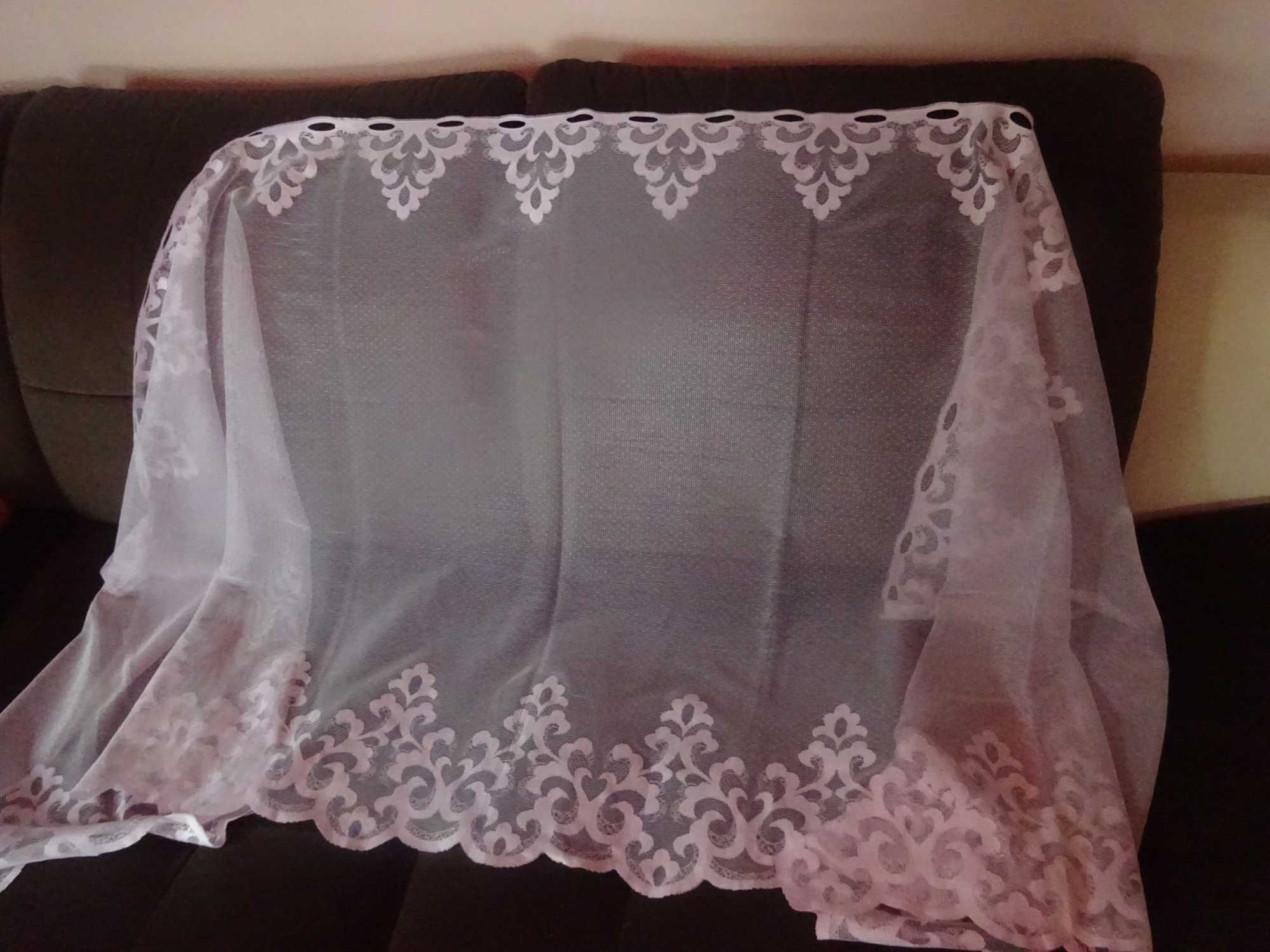 biała zazdrostka firanka do kuchni tunel 90 x 210 cm