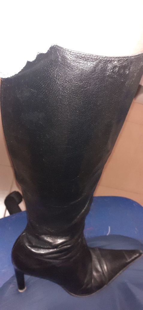bota pele 39 preta usada