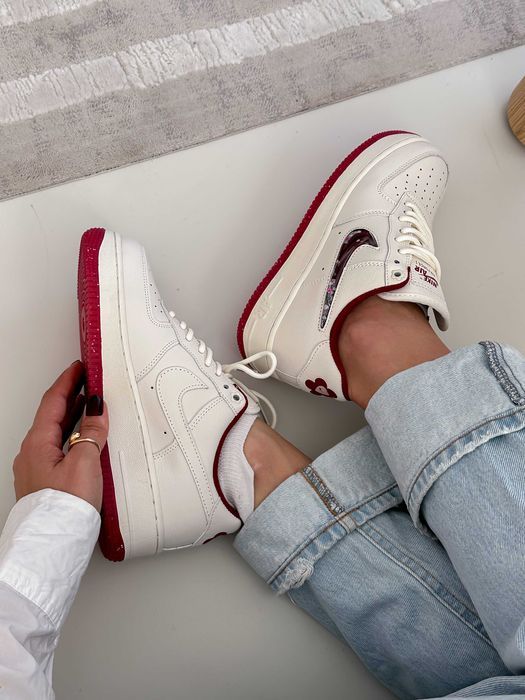 Кросівки Nike Air Force 1 White/Red premium i55
