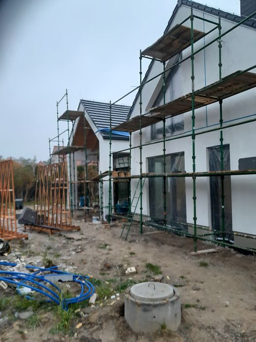 Usługi budowlane, stan surowy, dachy, oceplenie, kostka brukowa