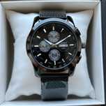 Супер хіт! Чоловічий годинник Tissot на браслеті чорного кольору