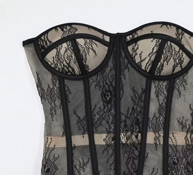 Корсет мережевний без бретельок