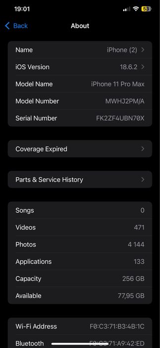 iPhone 11 Pro Max 256 GB – Space Gray