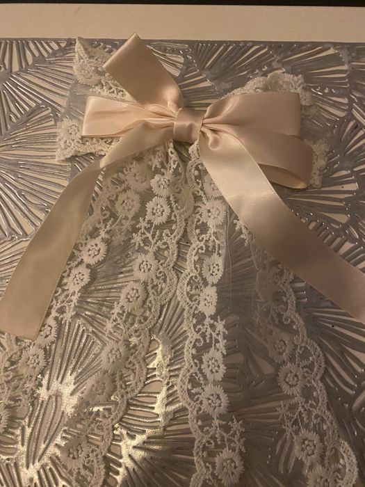 Spinka nowa bez metki z kokardą