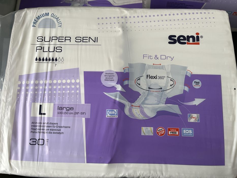 Памперси для дорослих Seni Super Plus Large 30 штук