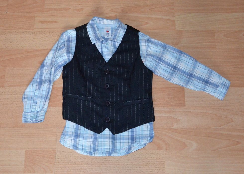 Zestaw dla eleganta koszula+ kamizelka roz 92