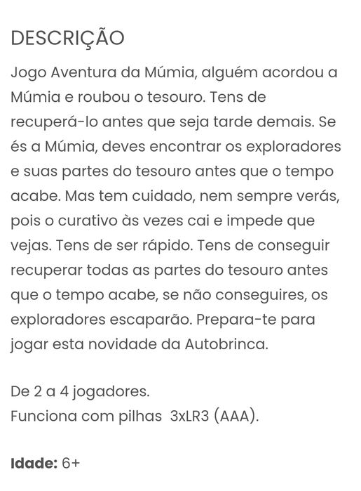 IMC Toys Jogo Aventura da Múmia) Artigo único)
