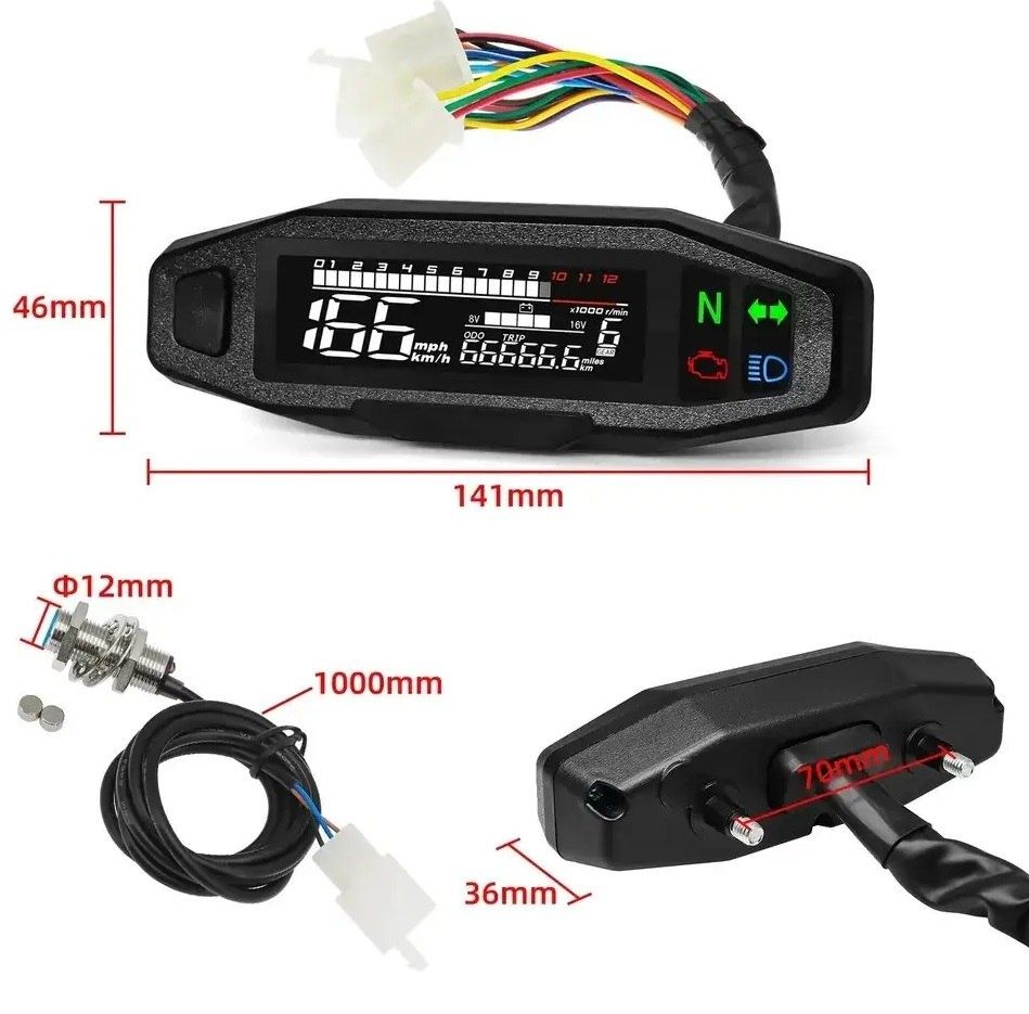 Приборка Панель приборная приборов на мотоцикл LCD спидометр приборів