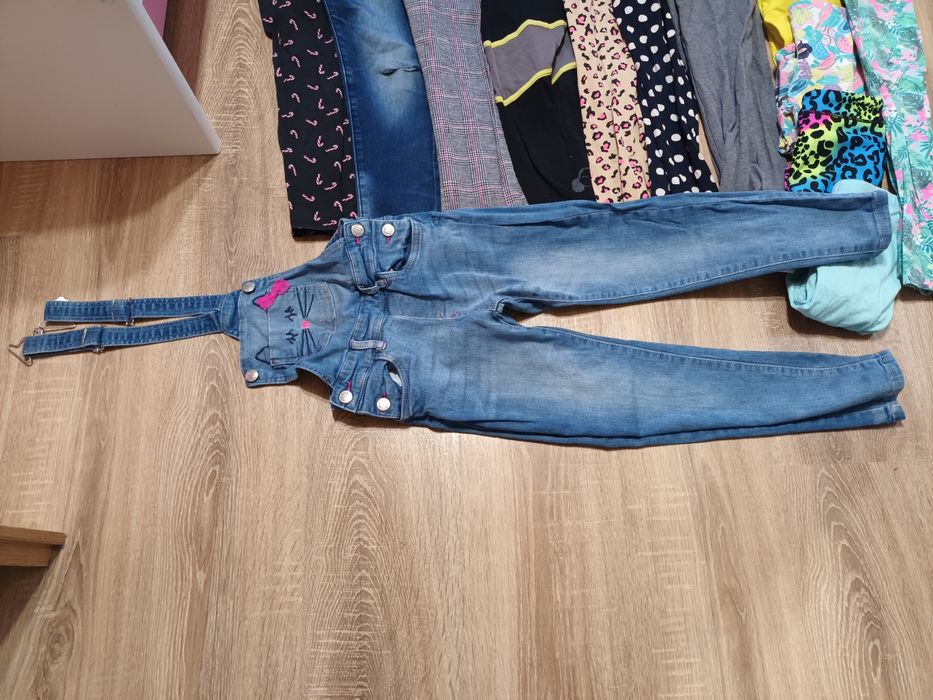Wielka paka leginsów i spodni 116-122