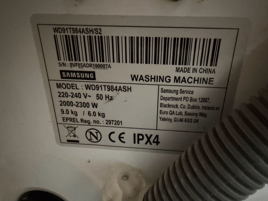 Прально сушильна машина Samsung WD91T984ASH з Німеччини