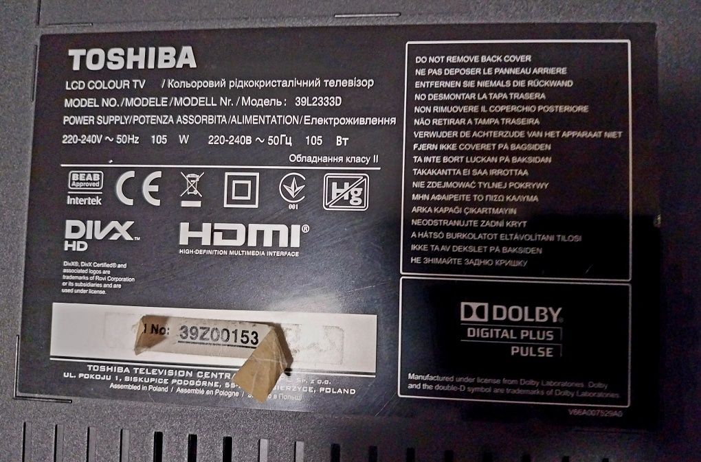 Telewizor  LCD  Toshiba 39