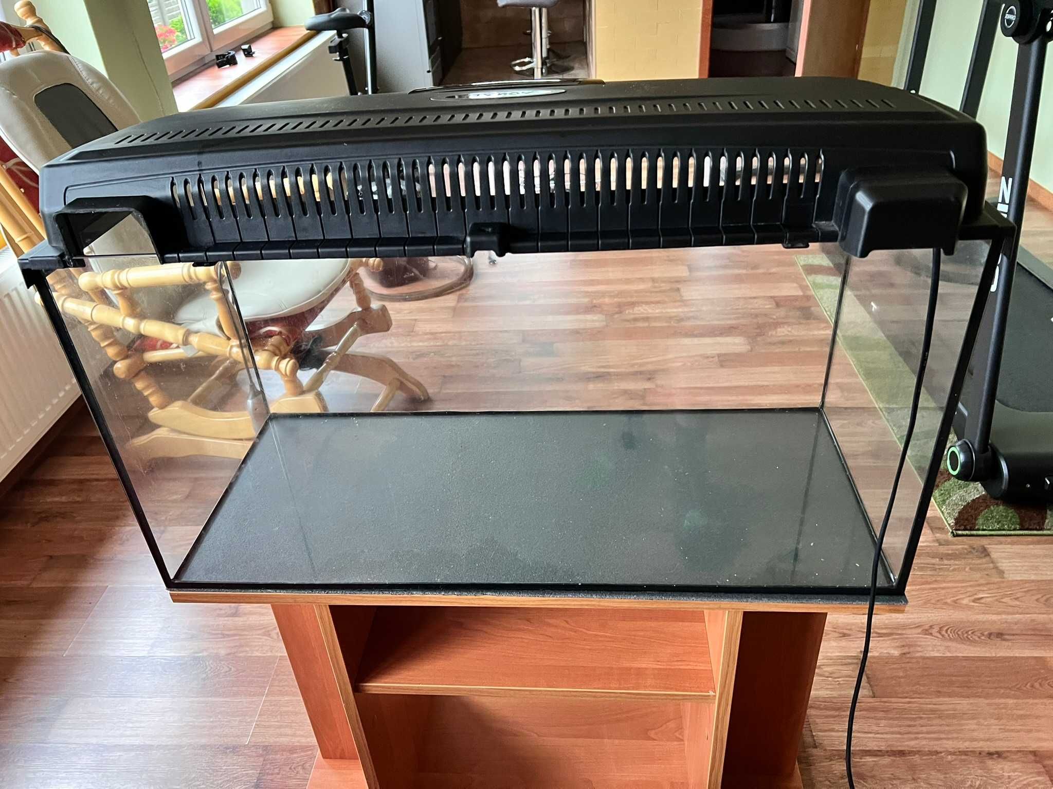 Akwarium 80 cm 112 L Pokrywa Aquael Świetlówka Leddy Tube 14W
