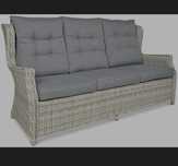 Sofa  technorattan Focus Garden Trivento white grey