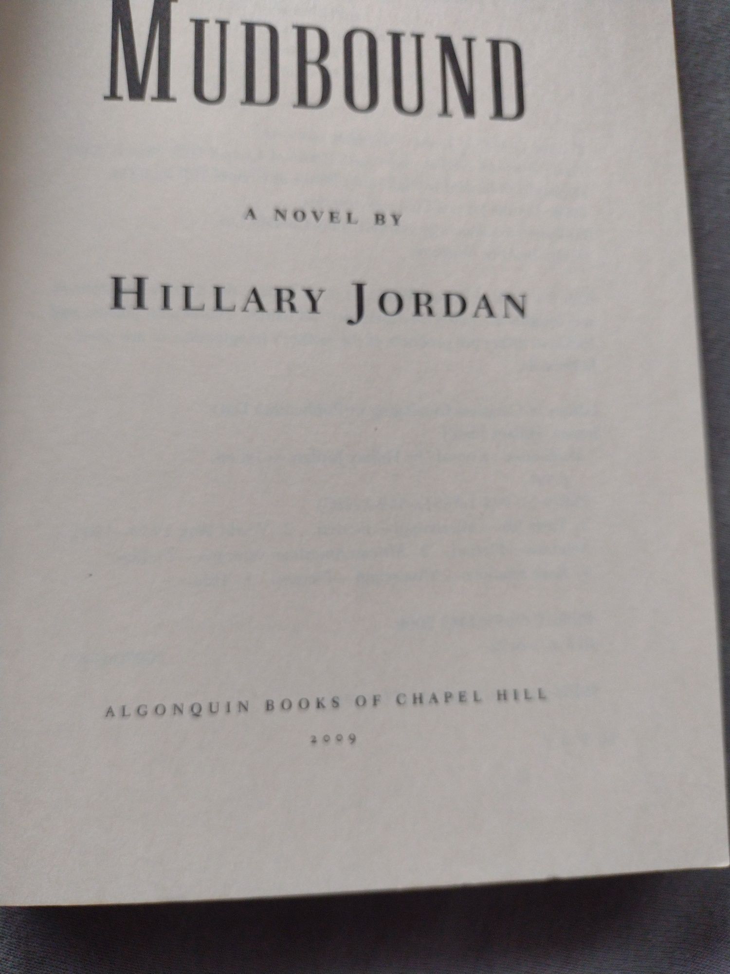 Mudbound / Błoto  Hillary Jordan. Wersja angielska
