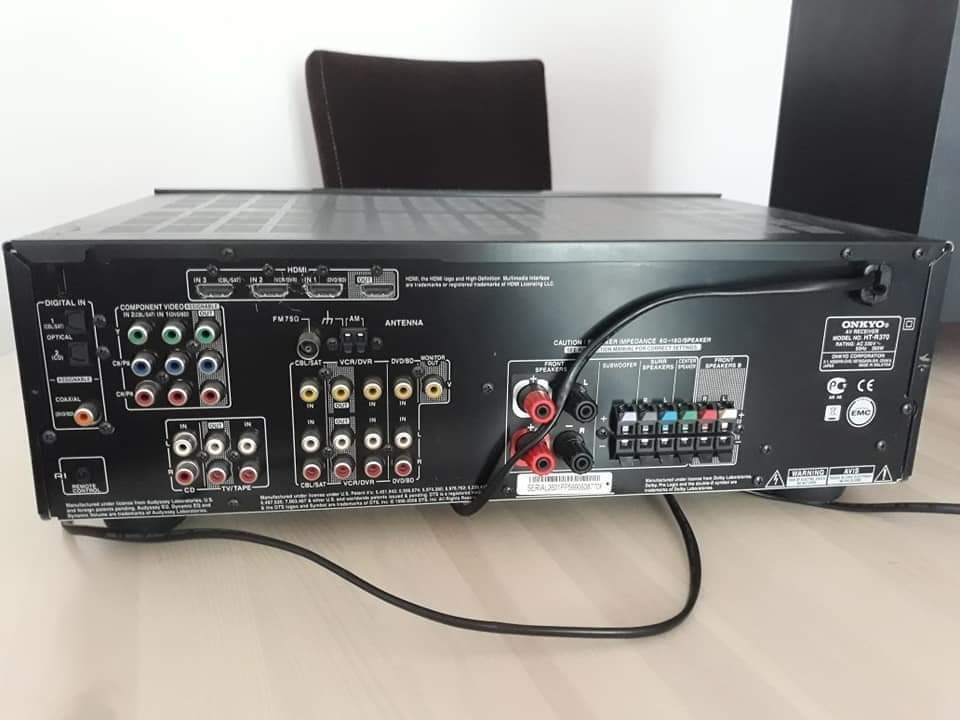 Amplituner Onkyo HT-R 370 glosniki bas