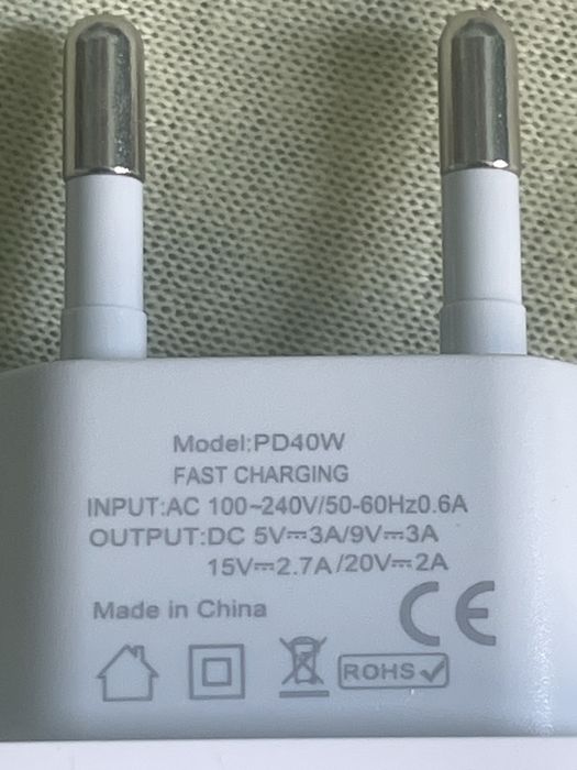 Ładowarki do iPhona Pd 40W z przewodem usb-c do lightning