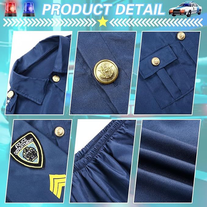 Karnawałowy Kostium Policjanta Dla Dzieci Roz. XL