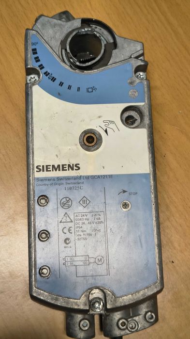Siłownik do przepustnic powietrza GCA121.1E Siemens