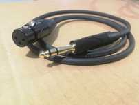 Kabel mikrofonowy XLR F - JACK przewód audio przejściówka JACK XLR 1m