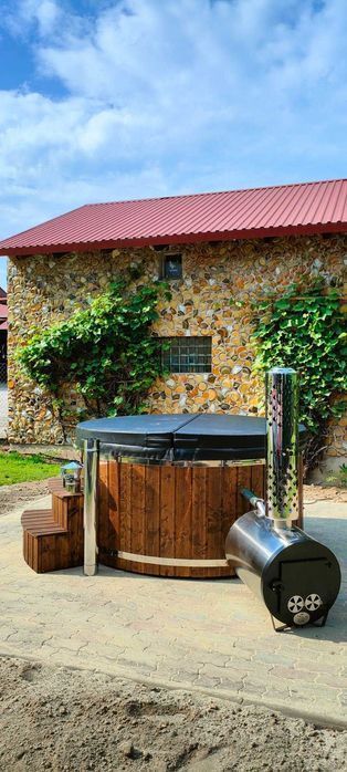 Balie ogrodowe z piecem na drewno, jacuzzi ogrodowe, ruska bania TANIO