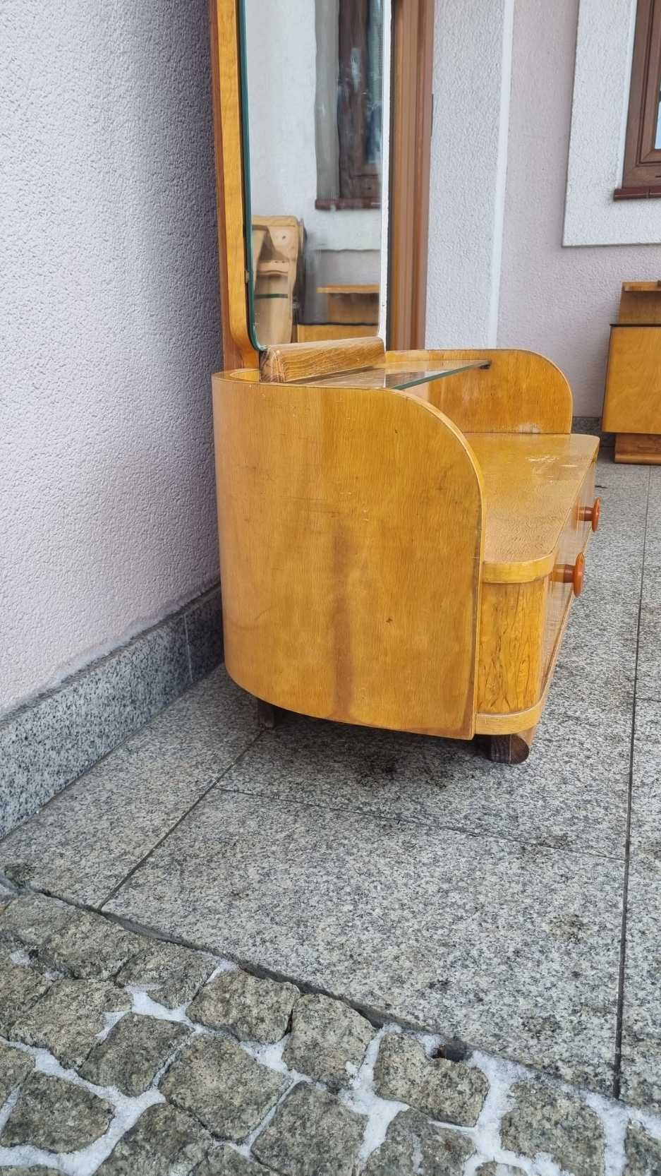 Lustro  Toaletka J Halabala Design Czechosłowacja Art Deco UP Zavody