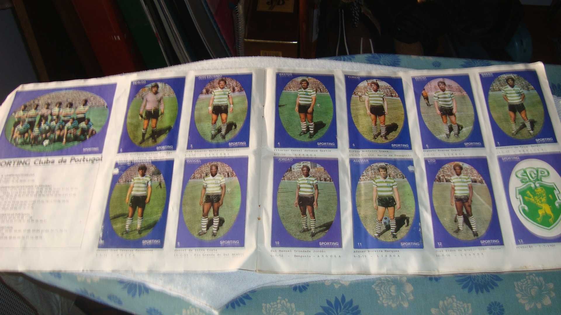 coleçao de cromos de futebol antiga