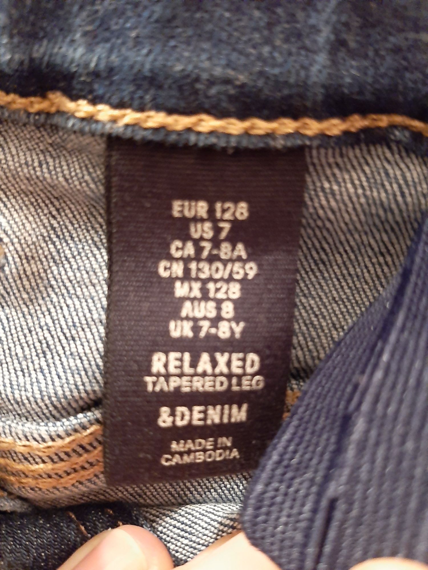 Spodnie jensowe firmy H&M rozm.128
