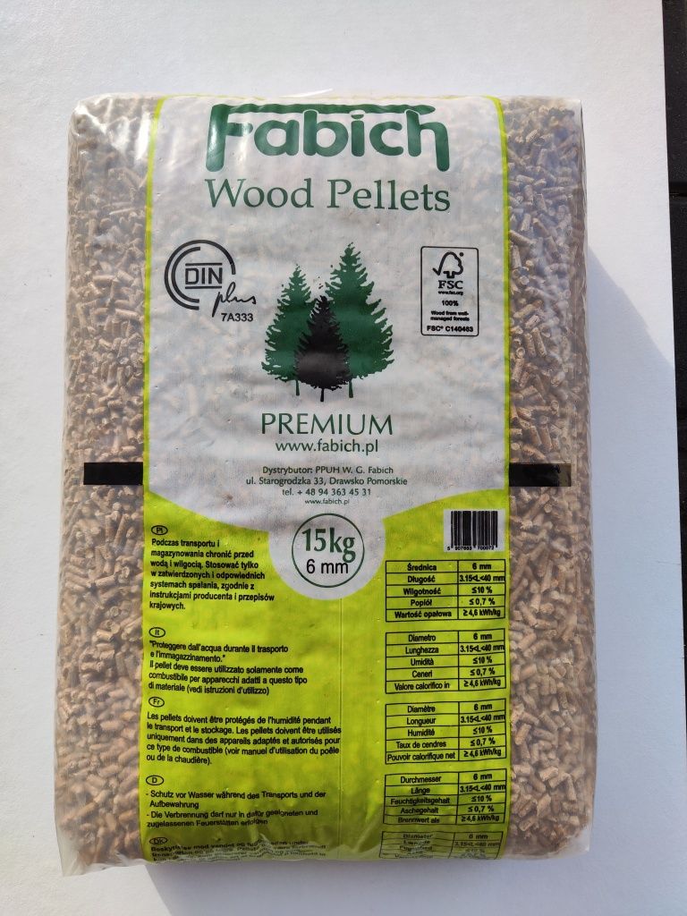 Pellet Fabich A1  paleta 975 kg RABAT