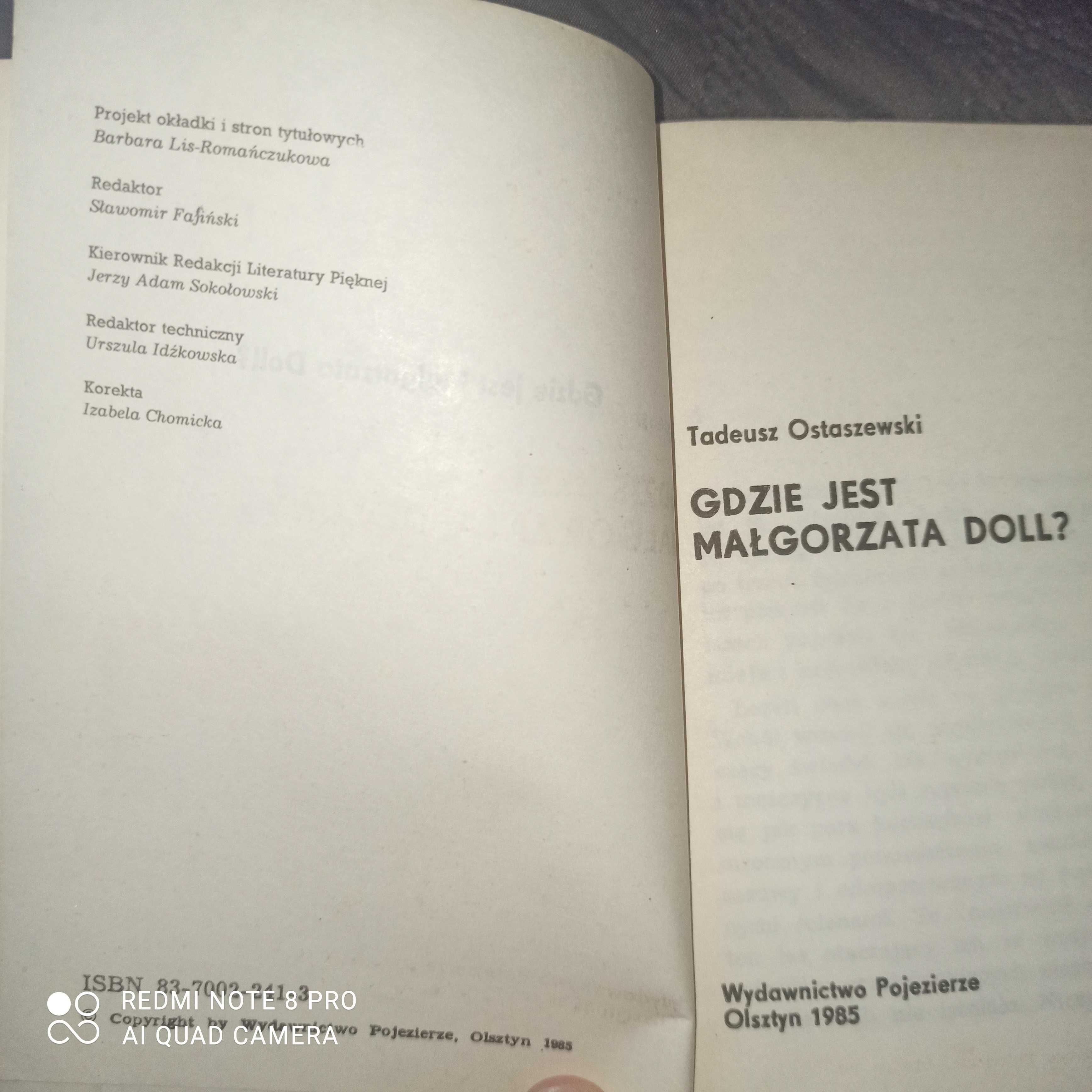 Gdzie jest Małgorzata Doll? - Tadeusz Ostaszewski