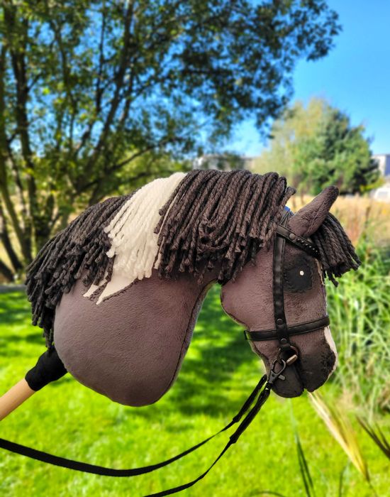 Konik Hobby Horse A4 ręcznie szyty z minky, zestaw z ogłowiem #7