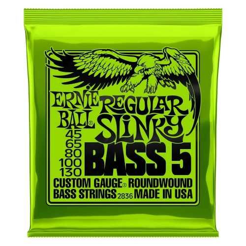 Ernie Ball 2836 Reg.Slinky Bass 5 struny do gitary basowej 5str 45-130