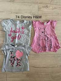 Zestaw 74 3 koszulki H&M Disney Baby