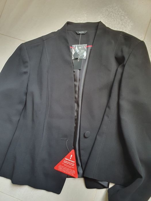 Czarny żakiet South, nowy z metką, rozmiar 50