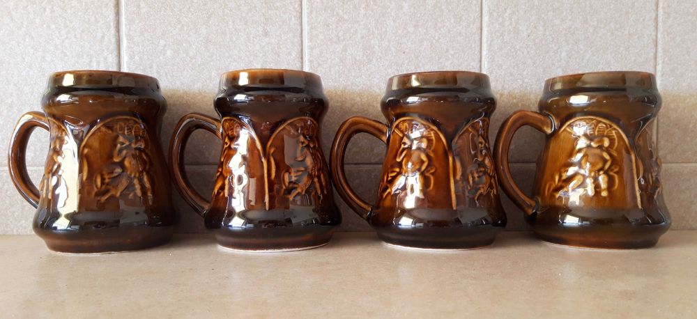 Mirostowice 4 kufle 0,5 l ceramika PRL