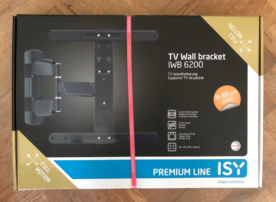 Uchwyt do telewizora SY IWB 6200 nowy, ustawia TV prostopadle do ścian