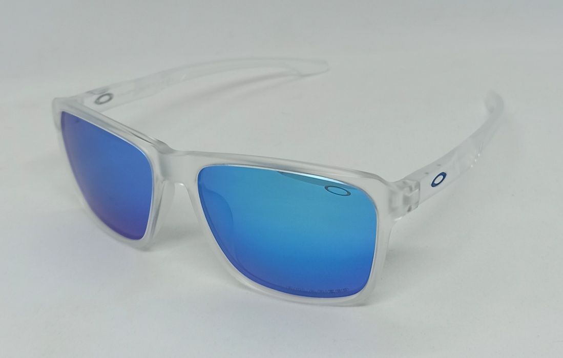 Oakley очки мужские голубые зеркальные поляриз в прозрачной оправе