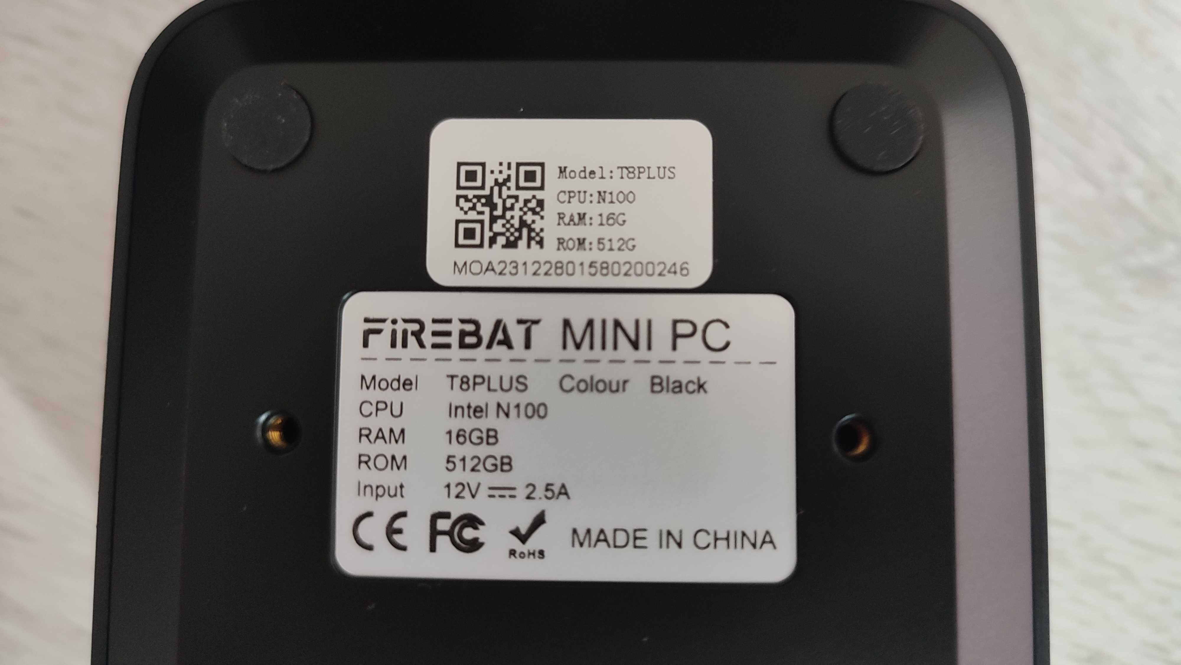 Міні ПК FIREBAT T8 Plus Intel N100 16GB 512GB DDR5