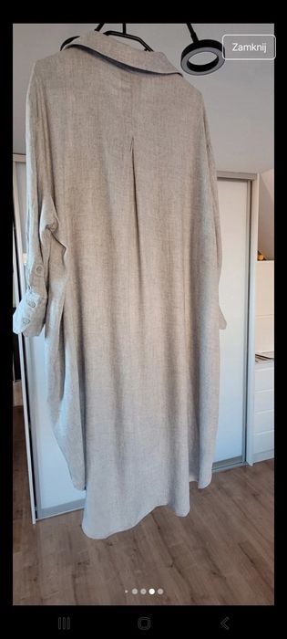 Sukienka koszulowa Zara S oversize