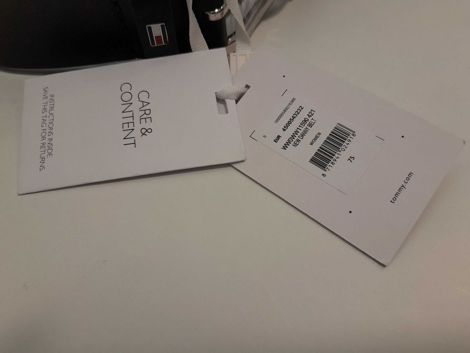 Pasek klasyczny granatowy Tommy Hilifiger