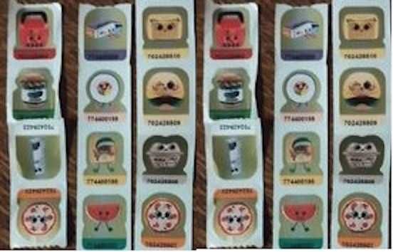 Naklejki Gang Biedroniaków komplet 80 szt.