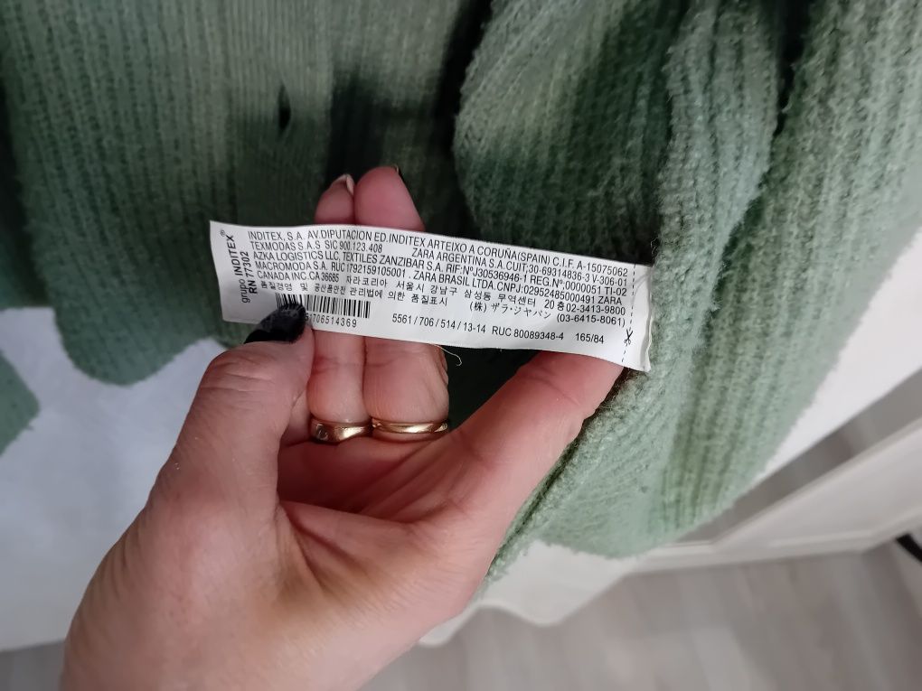 #Zara sweter zielony 164 oversize